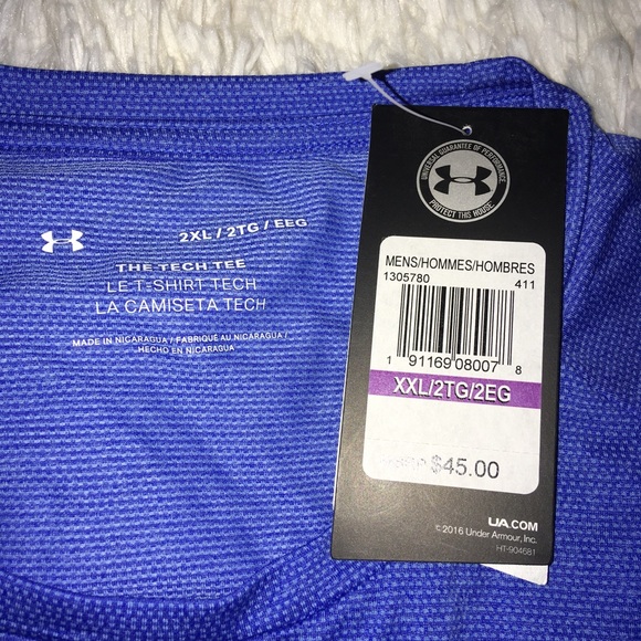 XXL Under Armour Matrix Water Mens Tech Tee XXL - Picture 7 of 10